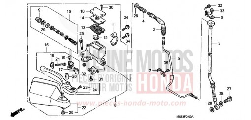 FR. BRAKE MASTER CYLINDER XRV650K de 1989
